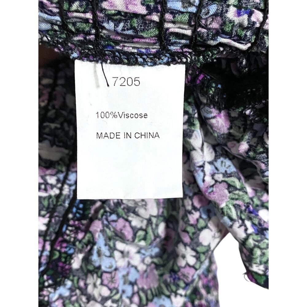Pretty Garden One Shoulder Midi Dress M Dark Floral Coquette Ruffle Bodycon NWT - Picture 8 of 9